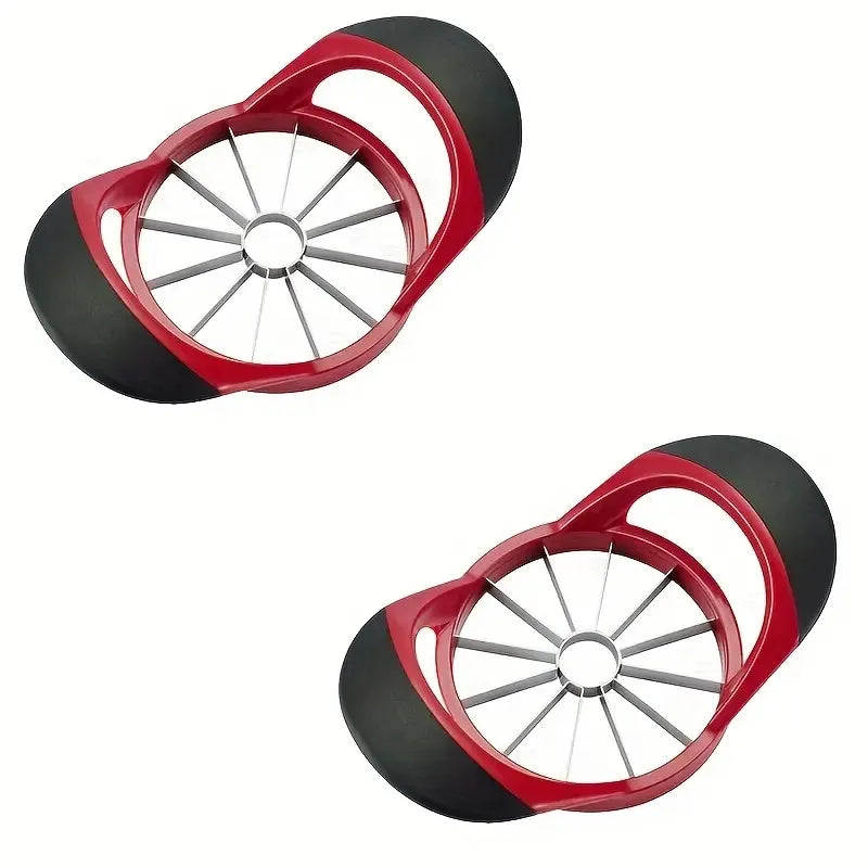12-blade apple slicer corer size and scale view