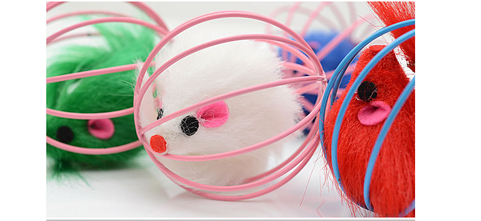 Wire cage mouse cat toy size reference