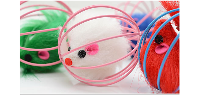 Wire cage mouse cat toy size reference