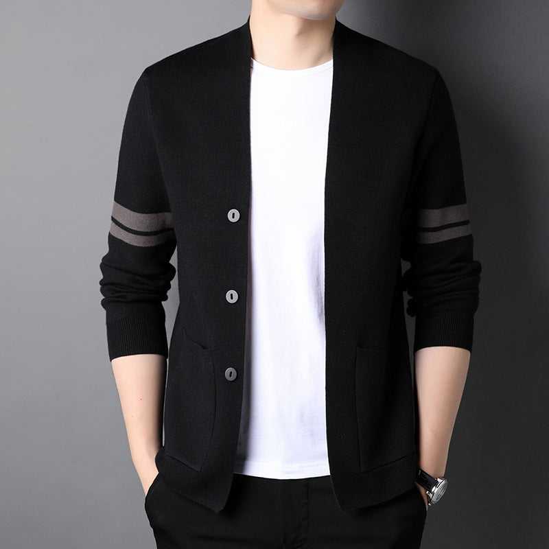 Men's thin knitted cardigan