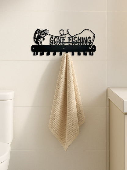 Black Metal Wall Hook Decorative Organizer for Home