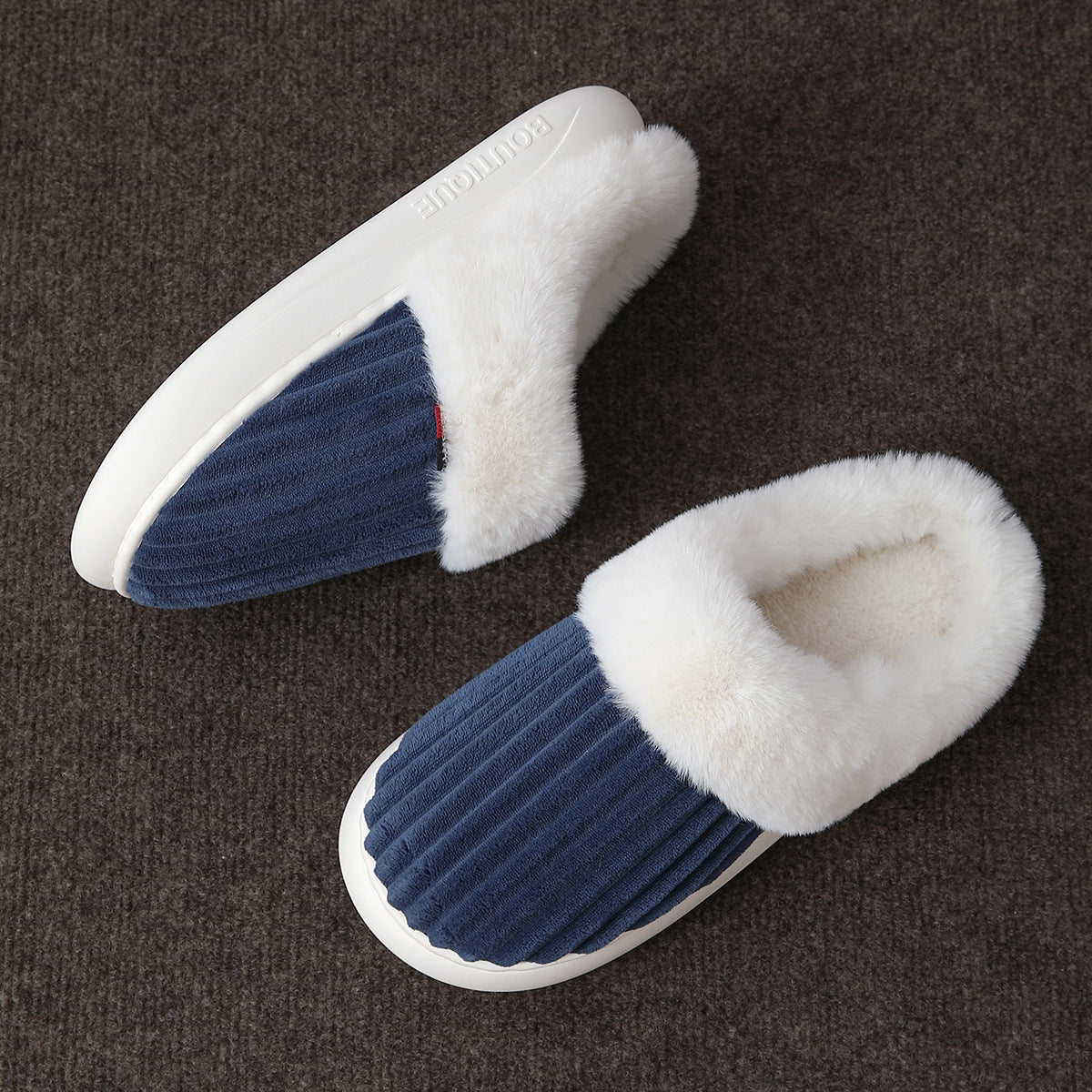 Plush Cotton Slippers Winter Indoor Non-Slip