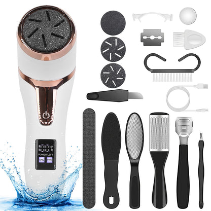 Electric foot file vacuum dust chamber view