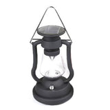Solar-powered antique-style lantern