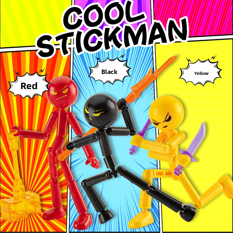 Assembly Stickman Model with Weapons