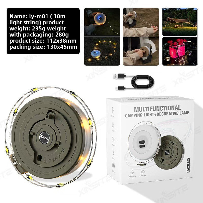 Retractable LED Camping Light Strip