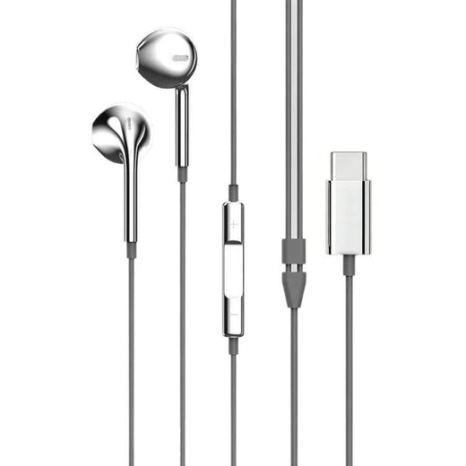 Silver Retro Wired Earphones with Digital Chip