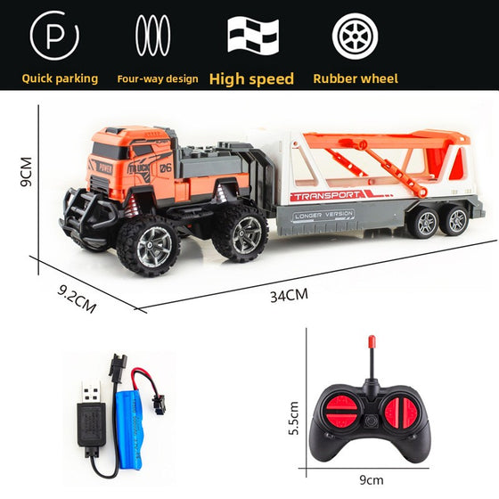 Children's remote-controlled semi-trailer toy car product image 4