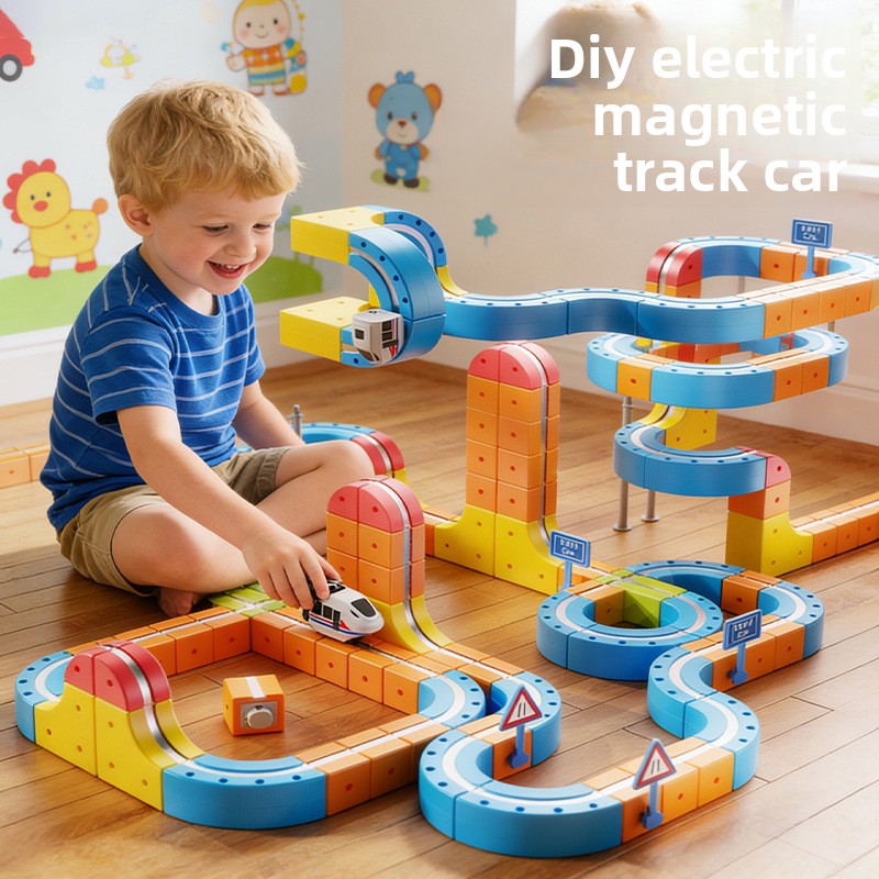 Magnetic train track set, main photo