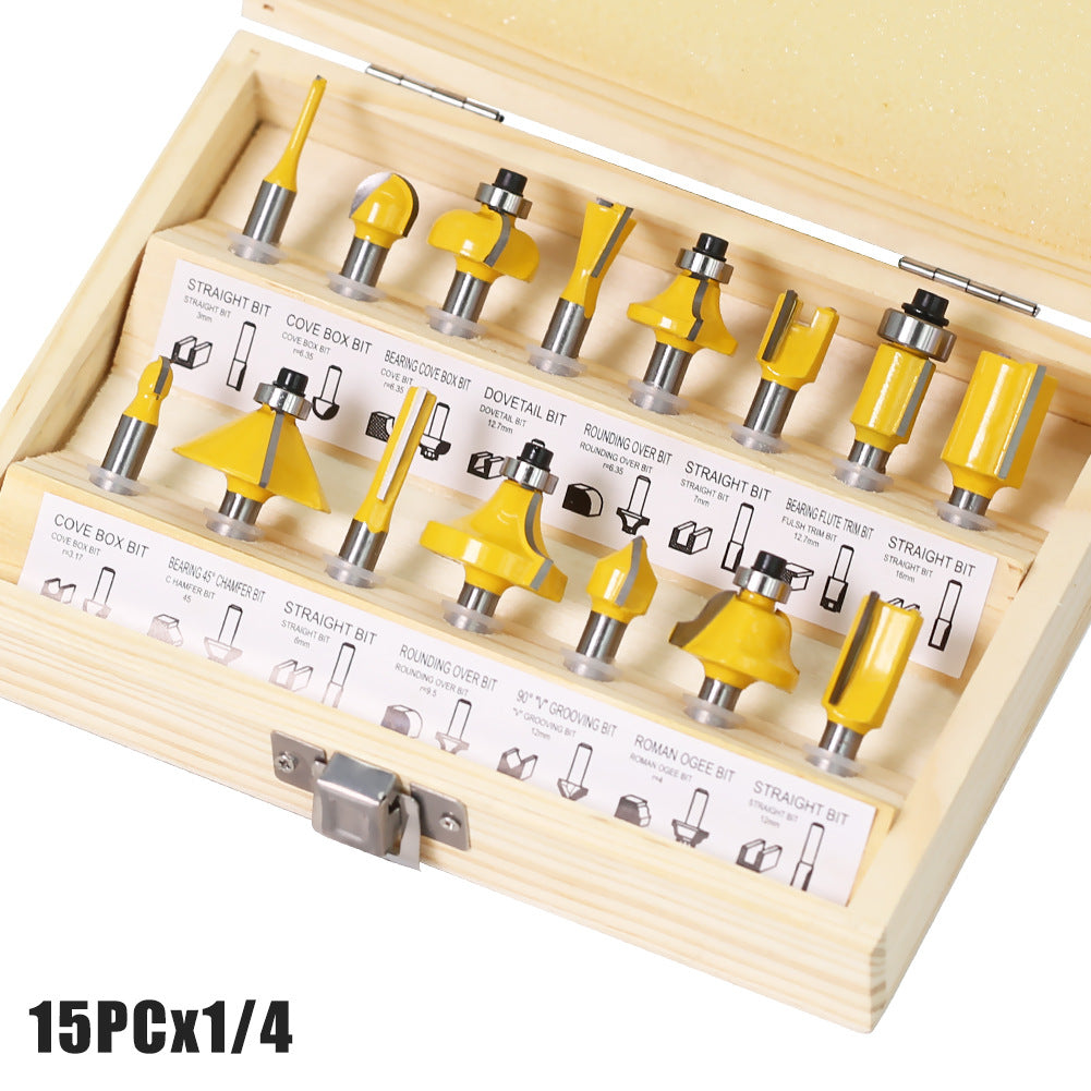 Woodworking milling cutter set