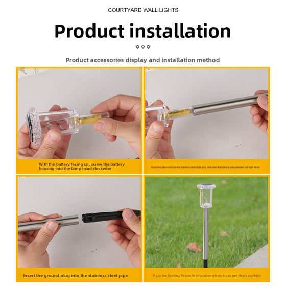 Solar Lawn Lights Outdoor Garden Decorative Floor Insert Lamp product image 2