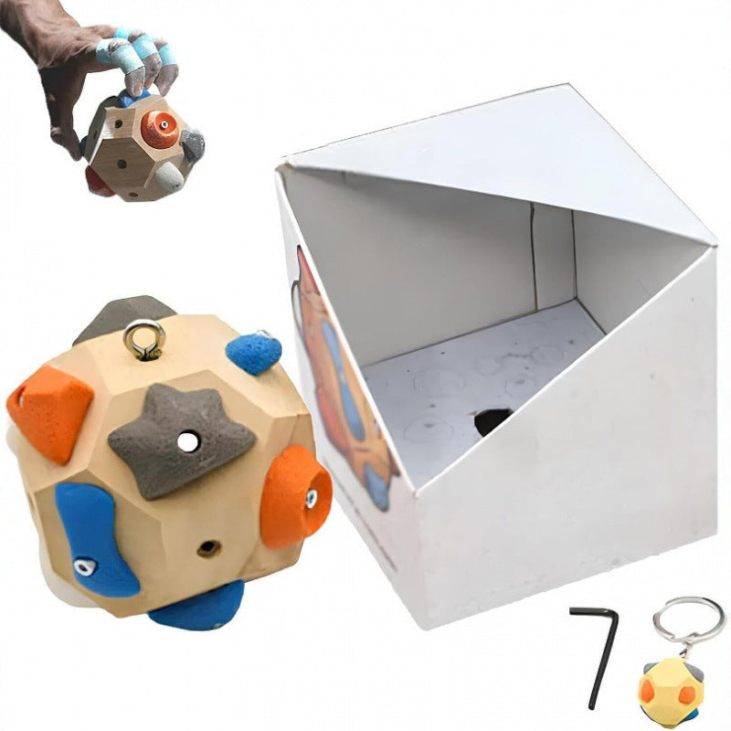 Handcrafted Wooden Boulder Block for Grip Strength and Accuracy Training