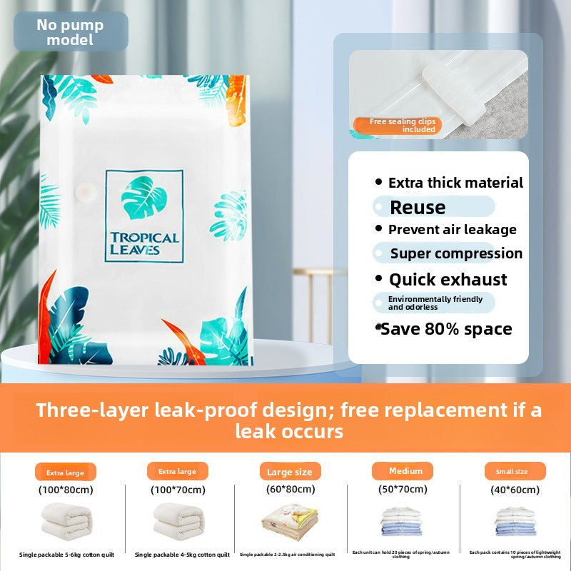 Reusable vacuum compression storage bag