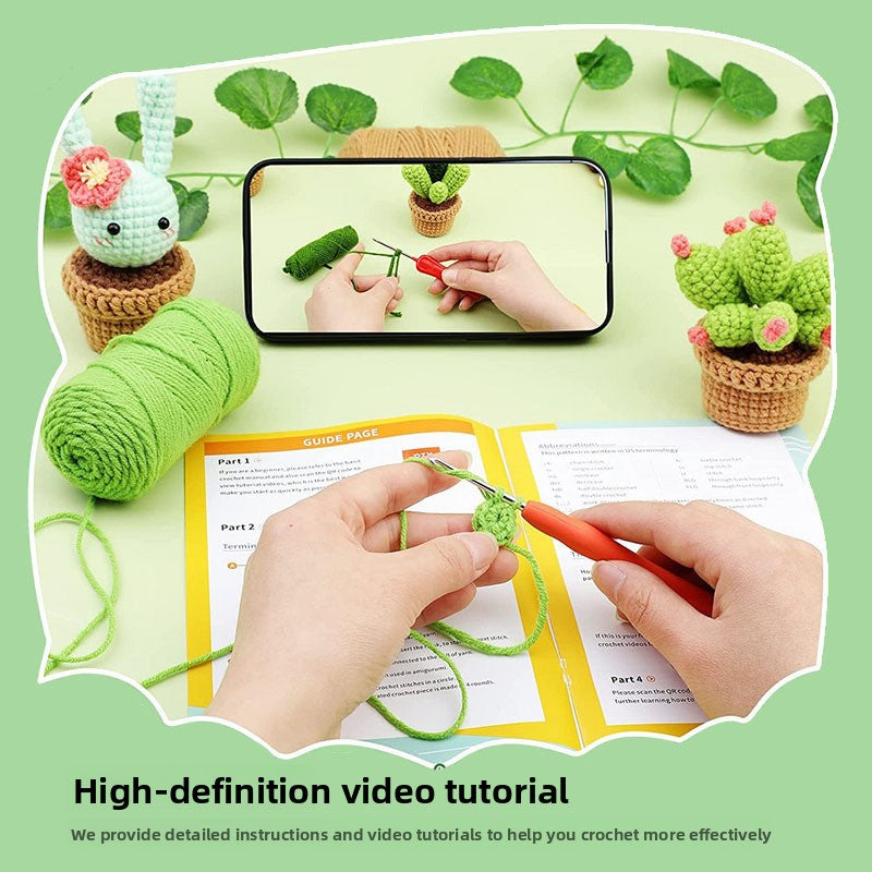 Crochet Material Package Animal English Instruction Video Handmade Doll DIY