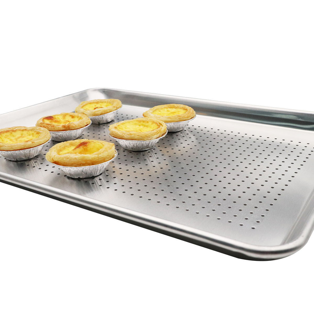 Thick 1mm Aluminum Alloy Baking Tray, Perforated Oven Pan, Bread Cake Sheet, American Style, Multiple Sizes