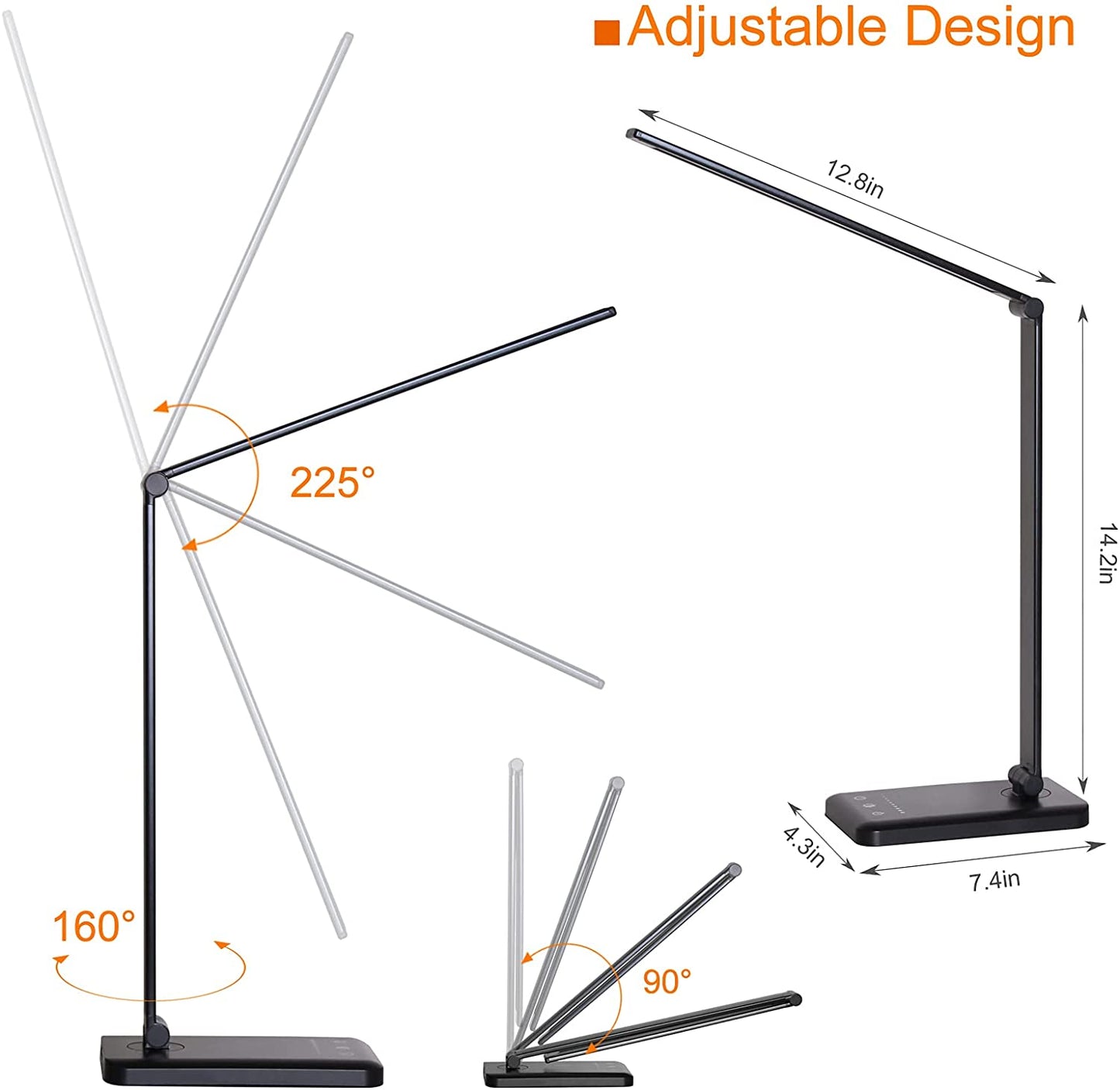LED Flex Desk Lamp with Phone Charger