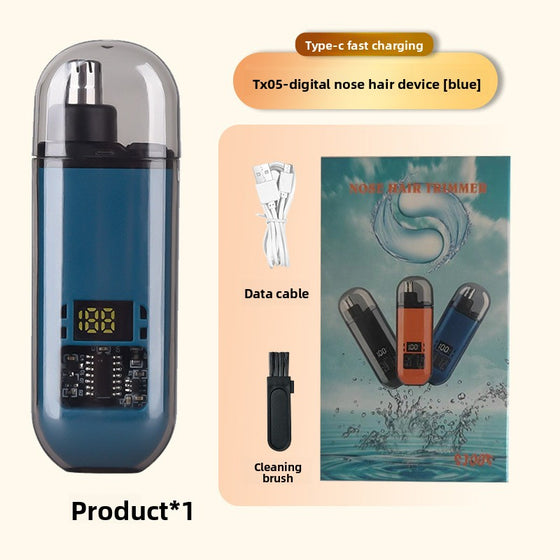 Electric Nose Hair Trimmer Compact Portable Rechargeable Detachable Washable Blades product image 6