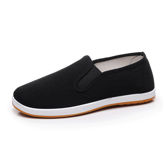 Men's Breathable Waterproof Slip-on Canvas Shoes Casual Flat Loafers