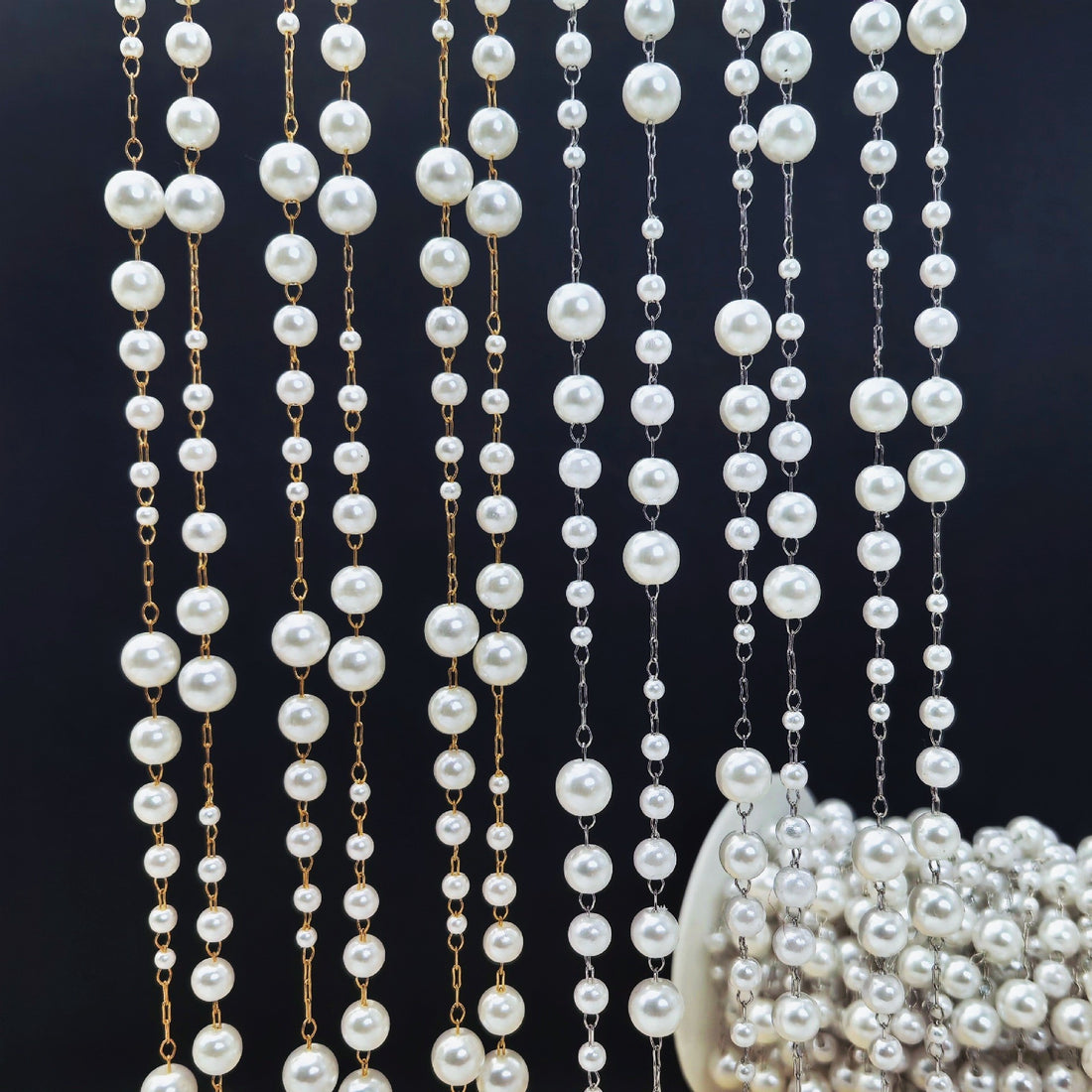 DIY Starry Pearl Chain Versatile Accessory for Earrings Hairpin and Eyeglass Chain