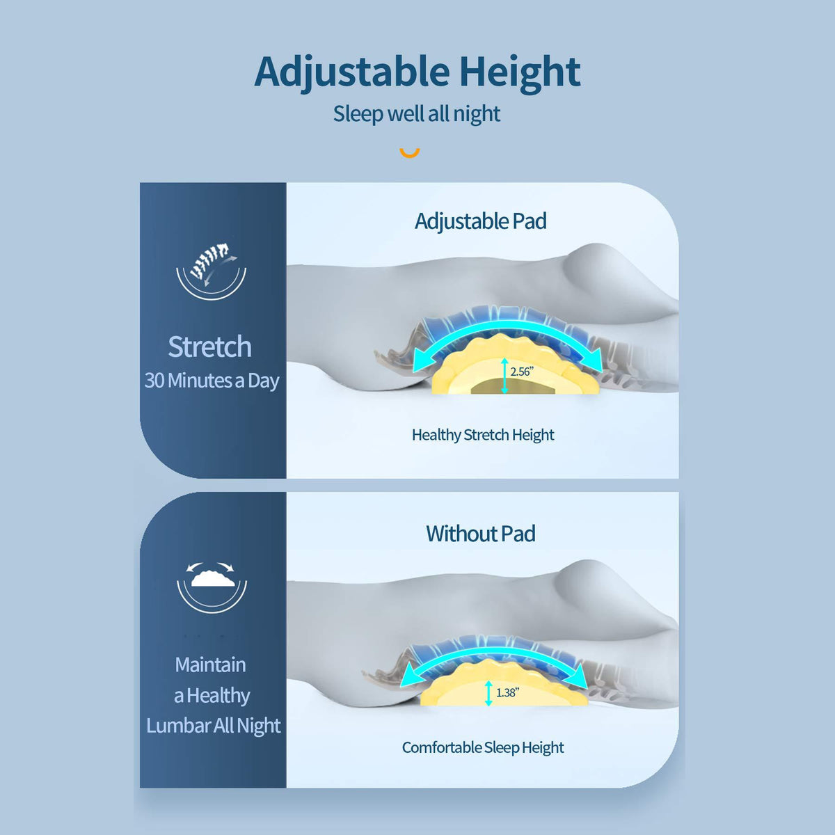 Ergonomic Lumbar Support Pillow for Sleeping