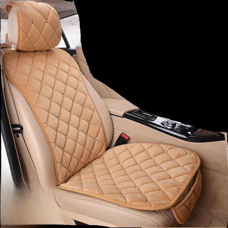 Winter Car Plush Seat Cushion with Lumbar Support