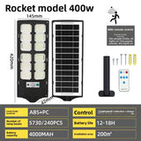 Solar Powered LED Street Light with Motion Sensor