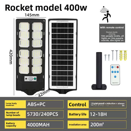 Solar Powered LED Street Light with Motion Sensor Garden & Outdoor product image 5