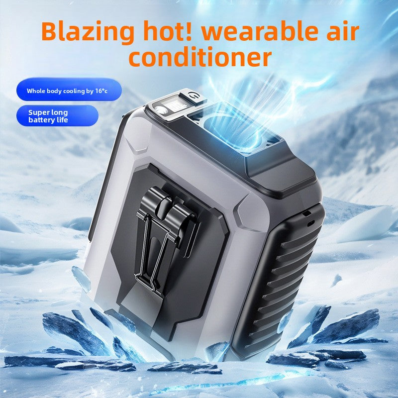 Portable Waist Fan with Emergency Light
