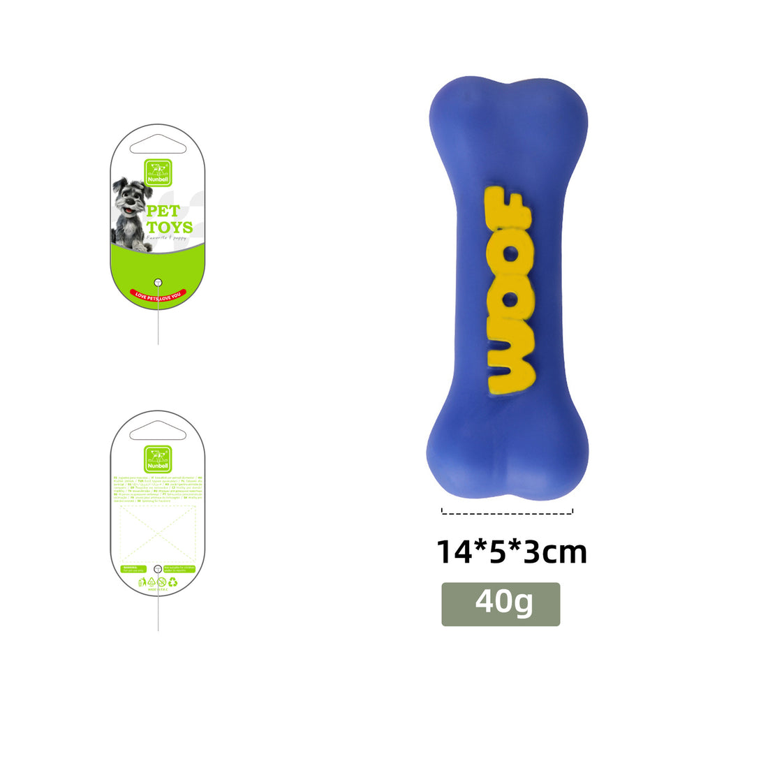 Durable WOOF Epoxy Pet Chew Toy