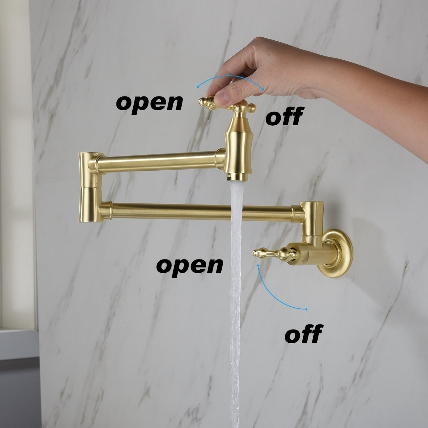 Folding kitchen faucet installation diagram