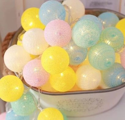 LED cotton thread lanterns, color options