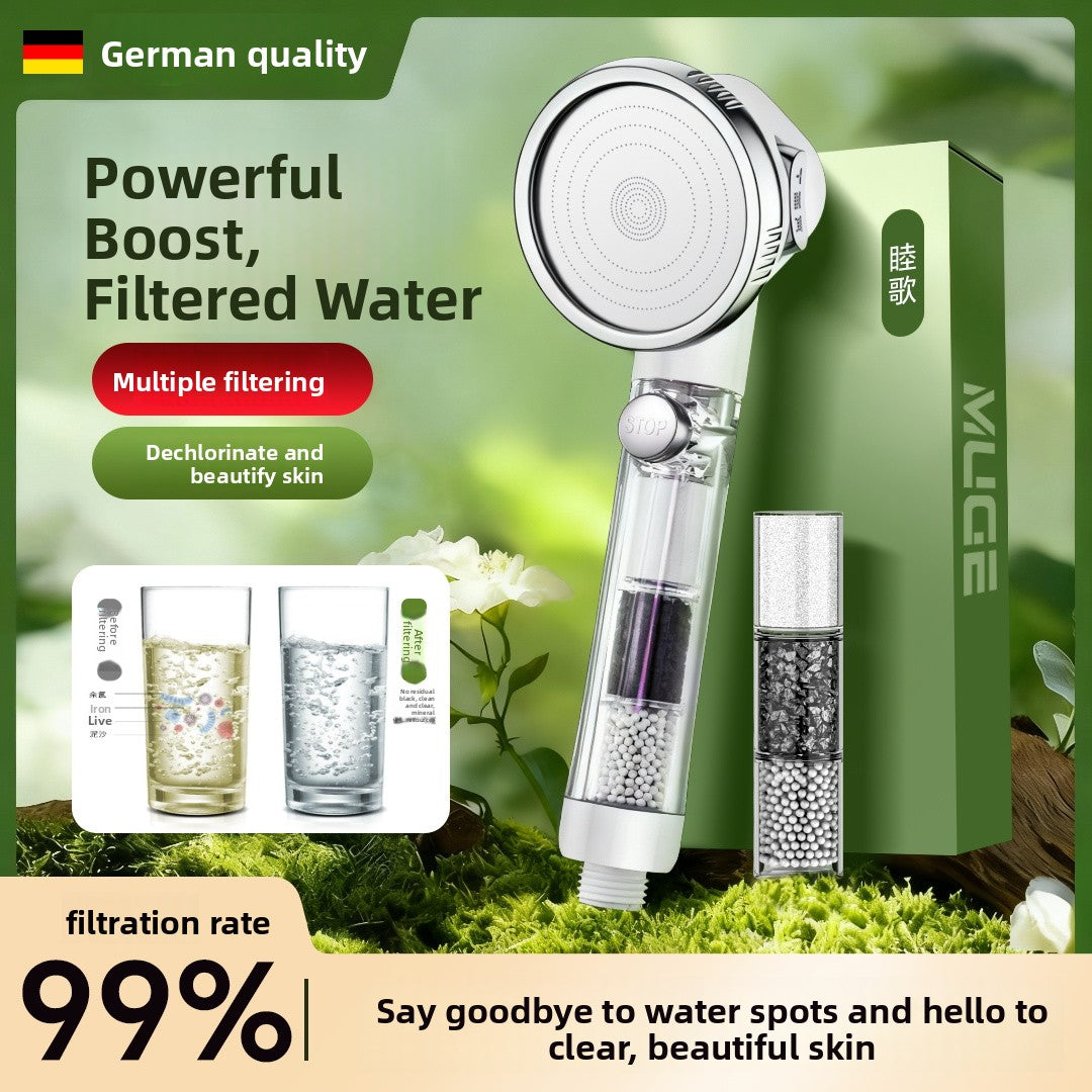 Filtering shower head purifier