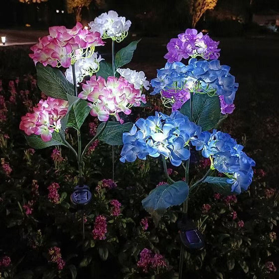 Solar Powered Hydrangea Garden Stake Lights Garden & Outdoor product image 1