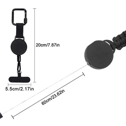 Retractable Anti-Theft Phone Holder Safety Tether Lanyard