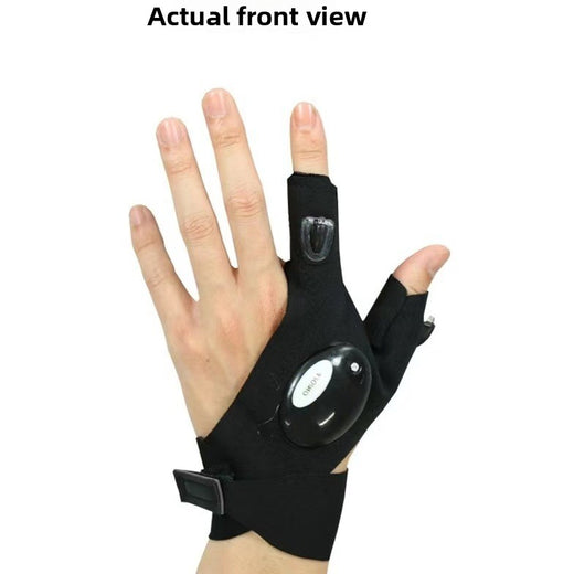 LED Illuminated Fishing Gloves with Finger Lights