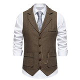 Mens Slim Fit Vintage Vest