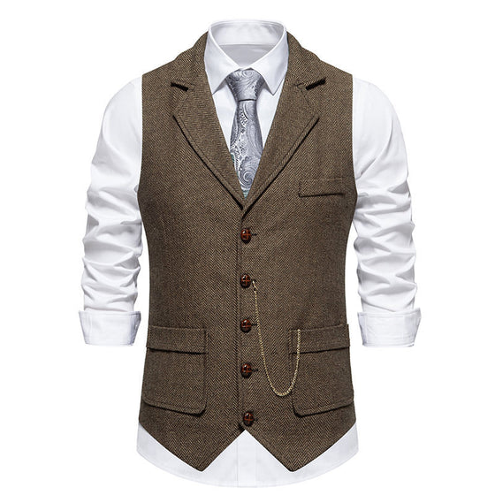 Mens Slim Fit Vintage Vest product image 3
