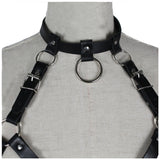 Black Adjustable Leather Corset