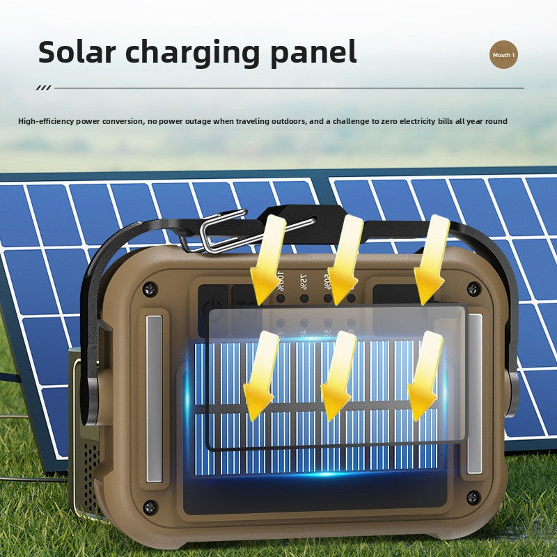 Solar Powered LED Work Lamp with Magnetic Hook