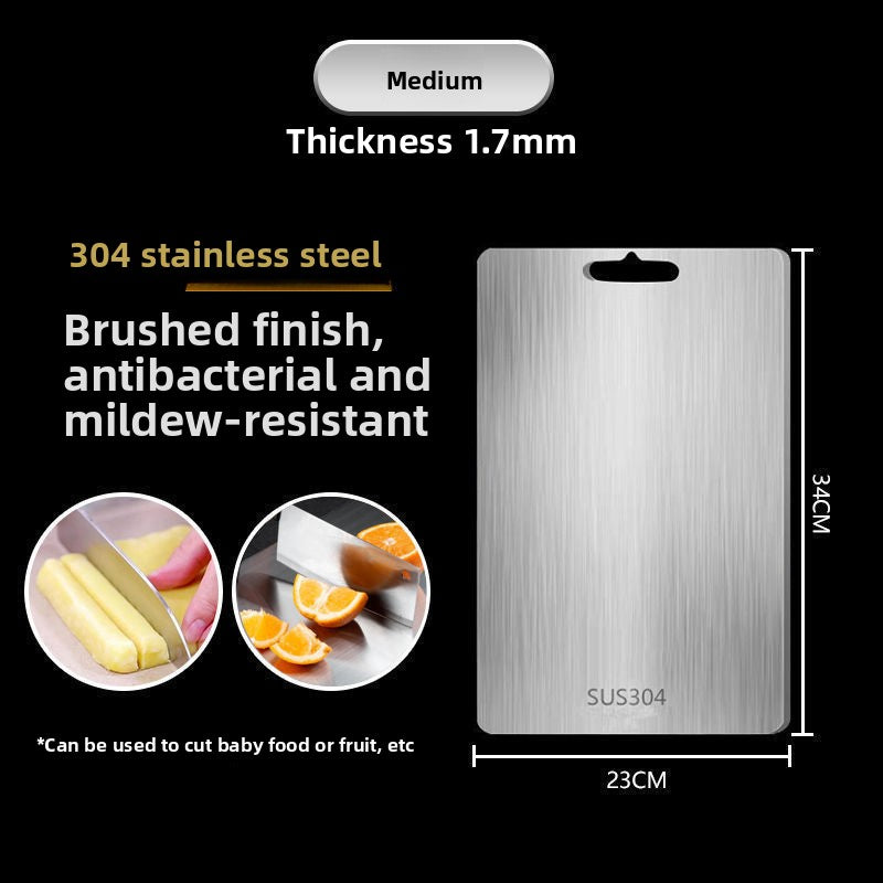 Thickened, moisture-resistant 304 stainless steel cutting board