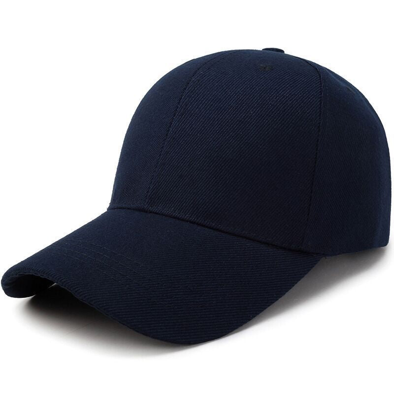 Solid-color plain baseball cap