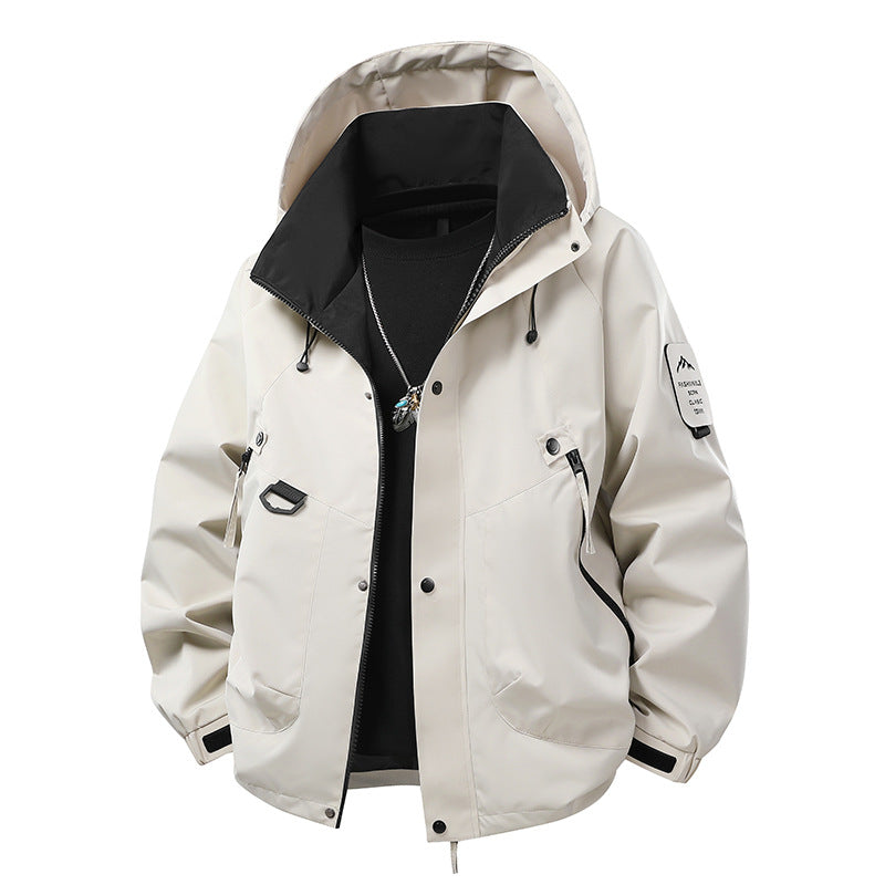 Mens Hooded Windproof Jacket