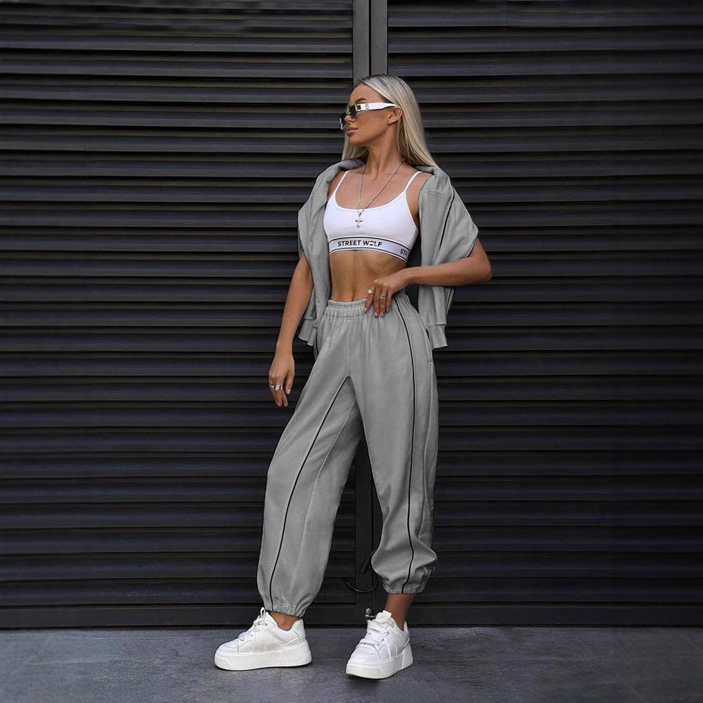 Women's Streetwear Long Sleeve Sweatshirt and Trousers