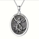 Men's Elliptical Angel Wings Necklace