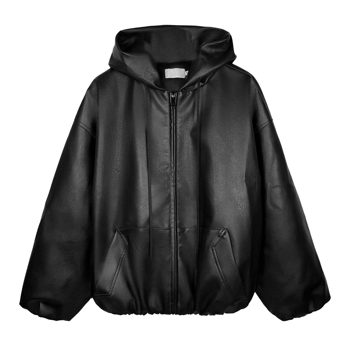 Leather Coat Vintage Hooded Jacket Baseball Suit