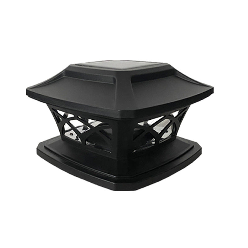 Outdoor Solar Column Light with Dual Color illumination