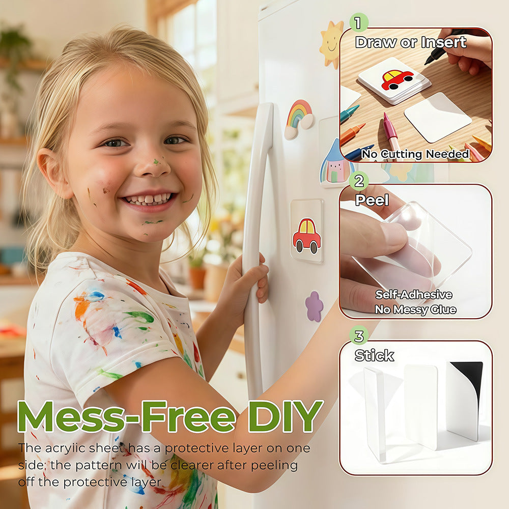 Transparent Acrylic Refrigerator Magnets