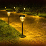 Solar Powered LED Lawn Light with Dual Color Temperature