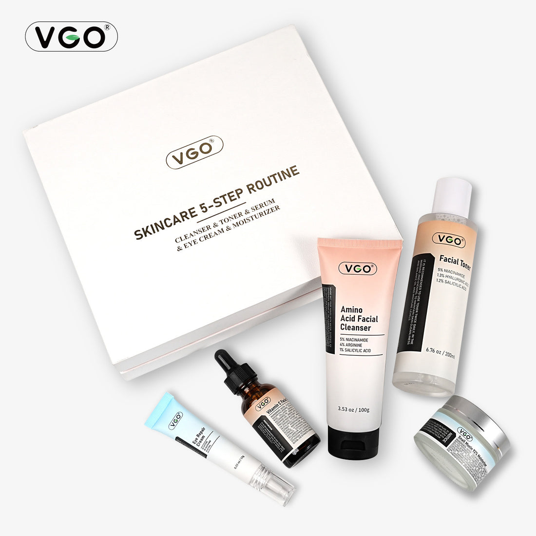 5-Step Skincare Routine Set gift box view
