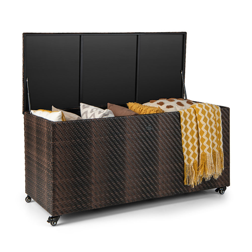 96 Gallon Wicker Outdoor Storage Box